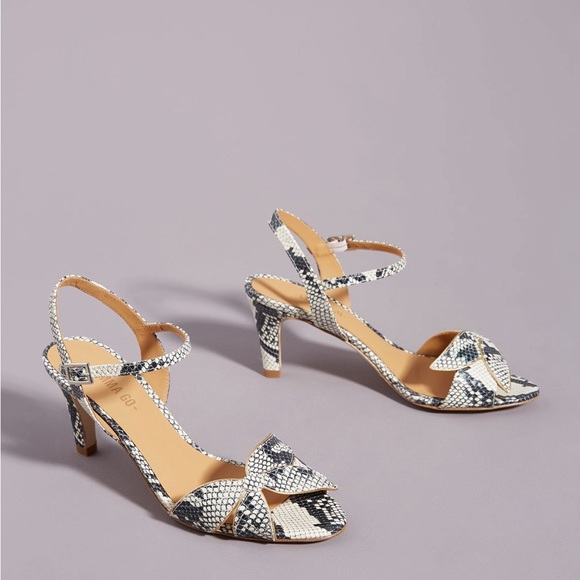 EMMA GO Copenhagen « Selena » Snakeskin Leather Heels NIB - Picture 1 of 9